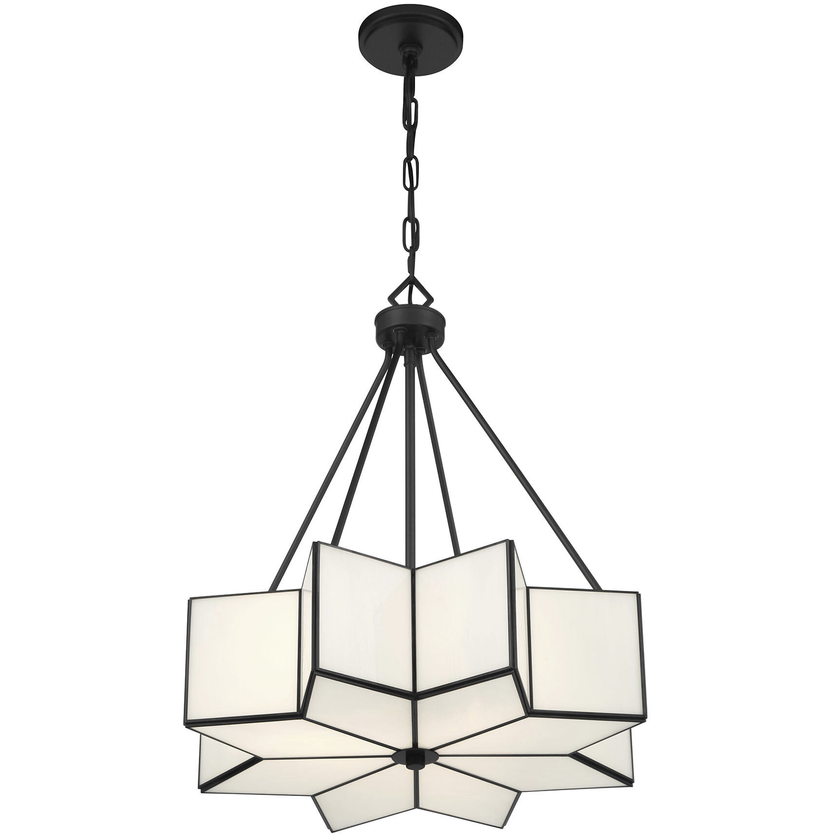 Reiling 3 Light 20 inch Matte Black Pendant Ceiling Light