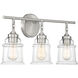 Fuller 3 Light 24 inch Satin Nickel Bathroom Vanity Light Wall Light, Lighting One