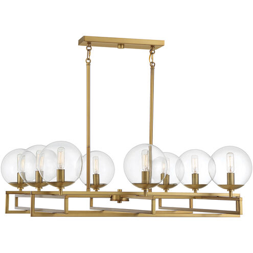 Crosby 8 Light 30 inch Warm Brass Chandelier Ceiling Light, Essentials