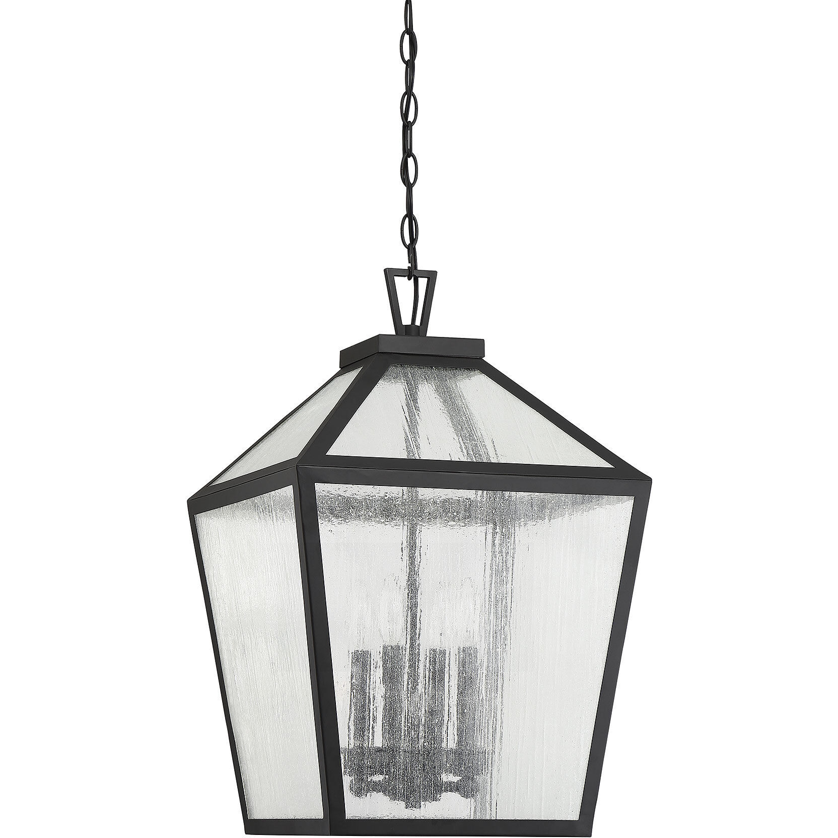 Woodstock 4 Light 15 inch Black Outdoor Hanging Lantern