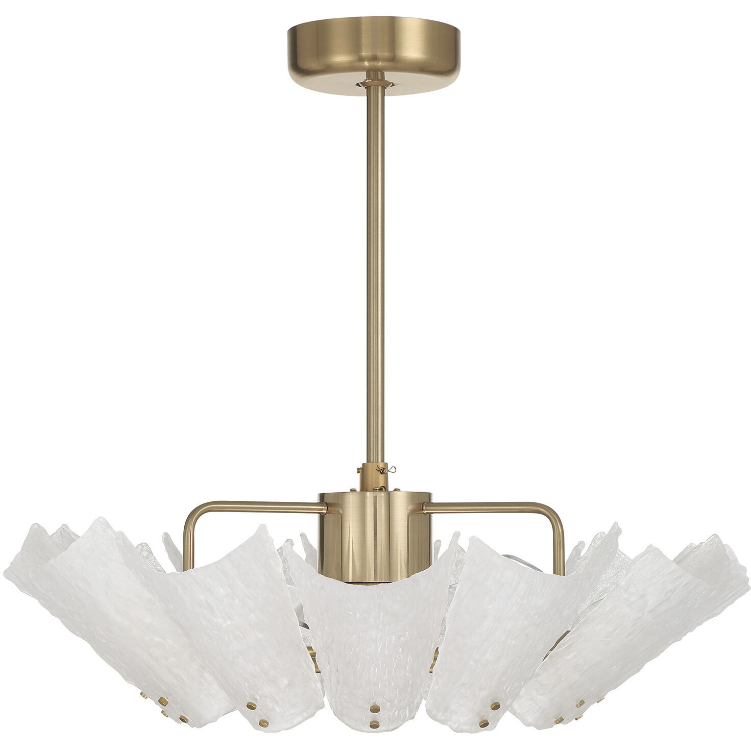 Celina 16 inch Noble Brass with Clear Blades Fan D'Lier