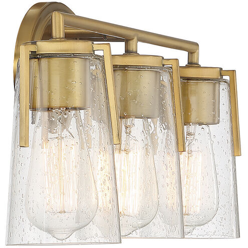 Sacremento 3 Light 24 inch Warm Brass Vanity Light Wall Light, Essentials