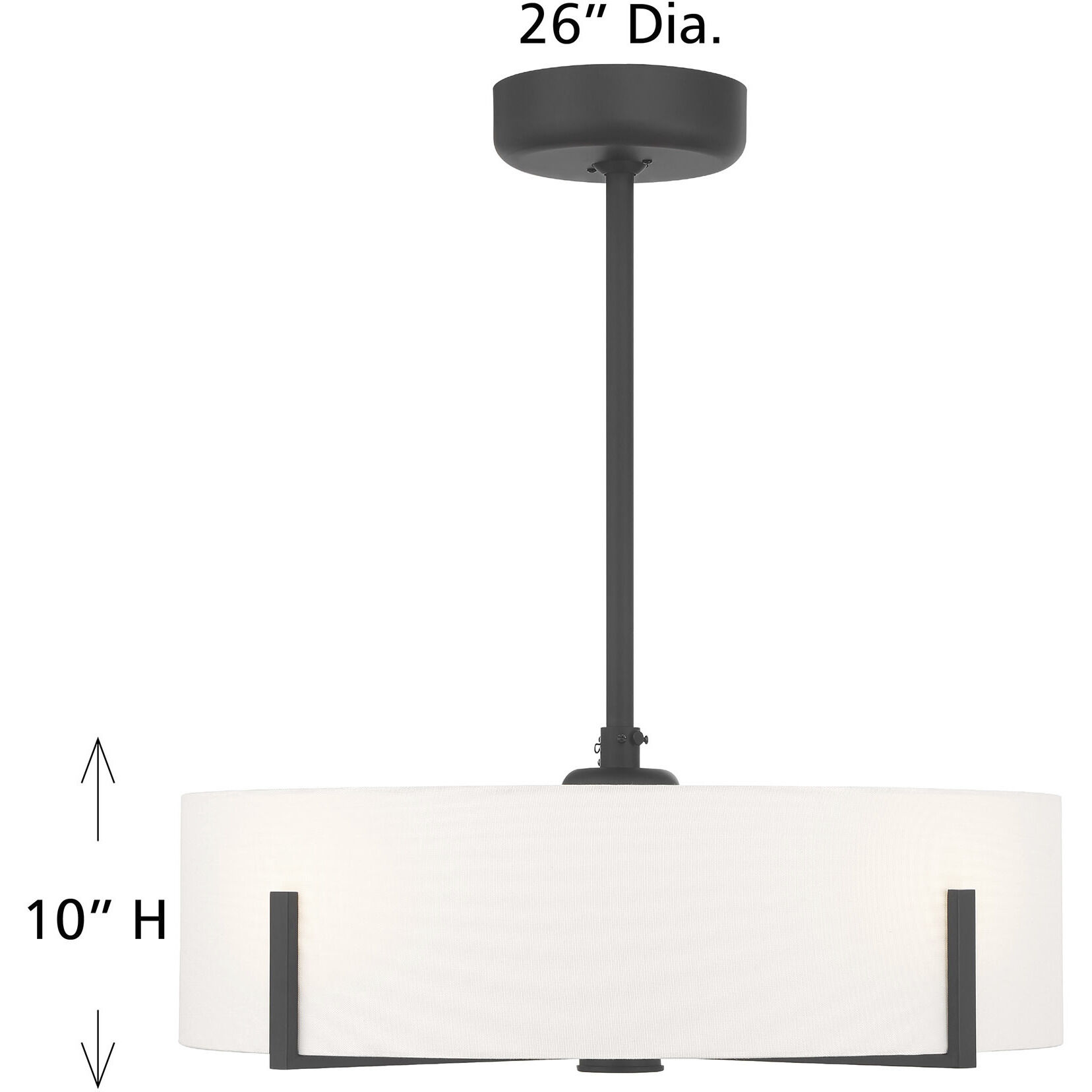 Mansell 14 inch Matte Black Fan D'Lier