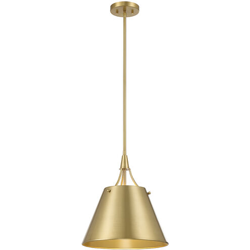 Willis 1 Light 14 inch Warm Brass Pendant Ceiling Light