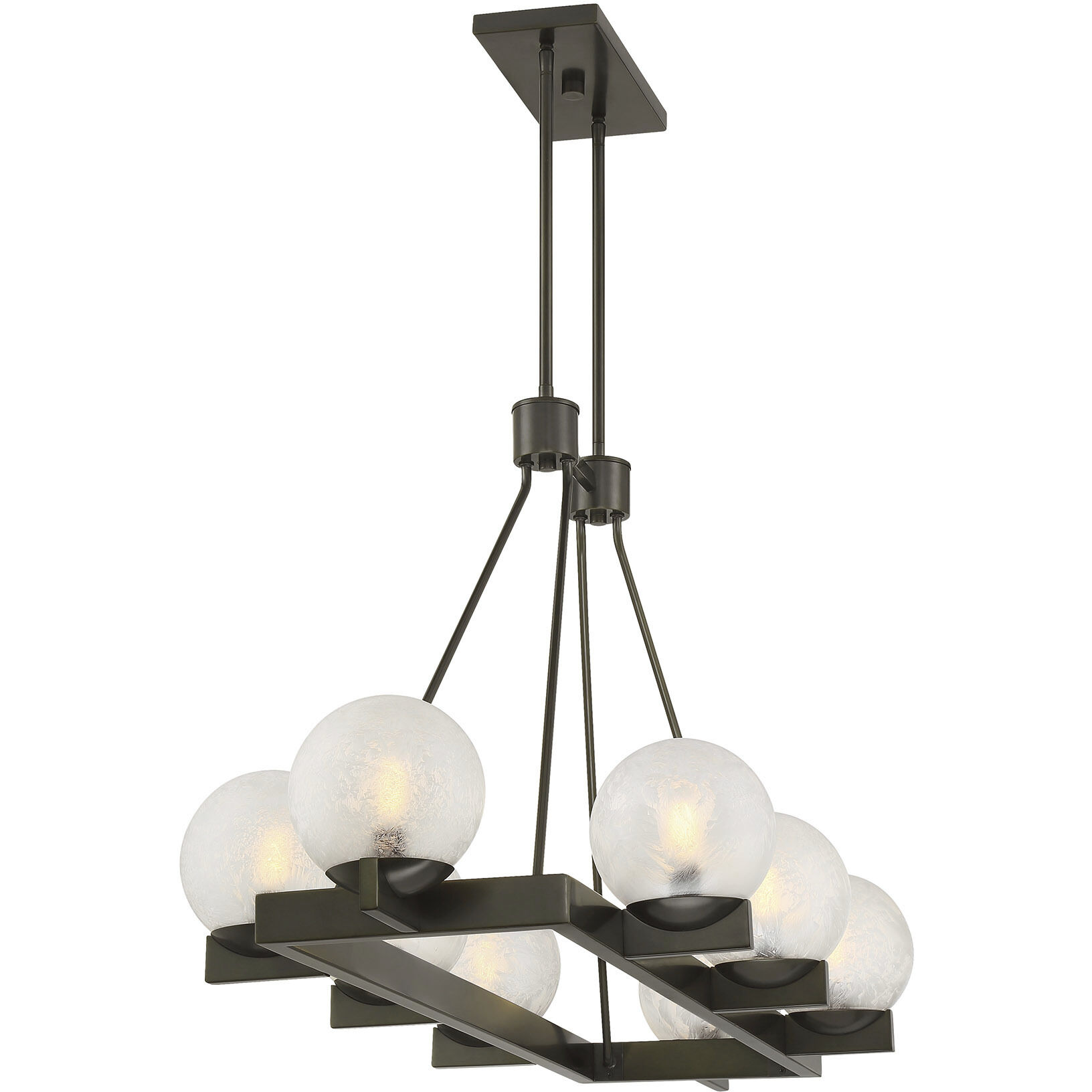Darien Linear Chandelier Ceiling Light in Mediterranean Bronze