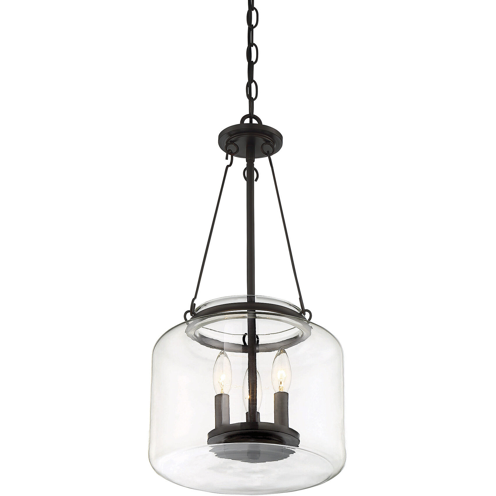 Akron 3 Light 12 inch English Bronze Pendant Ceiling Light, Essentials
