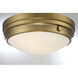 Lucerne Flush Mount Ceiling Light in Warm Brass, Essentials