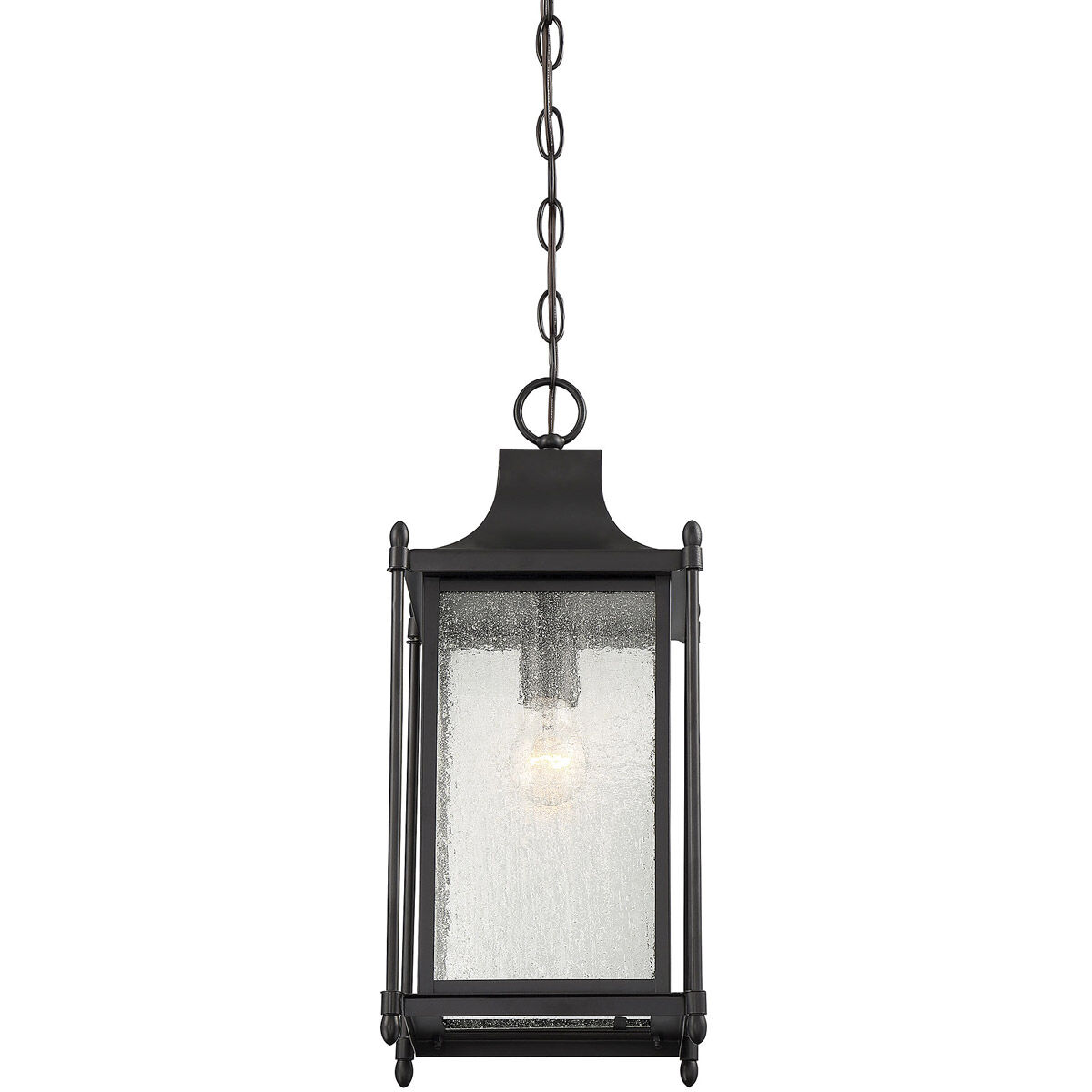 Dunnmore 1 Light 8 inch Black Outdoor Hanging Lantern