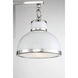 Corning 1 Light 8 inch White with Polished Nickel Accents Wall Sconce Wall Light in White/Polished Nickel