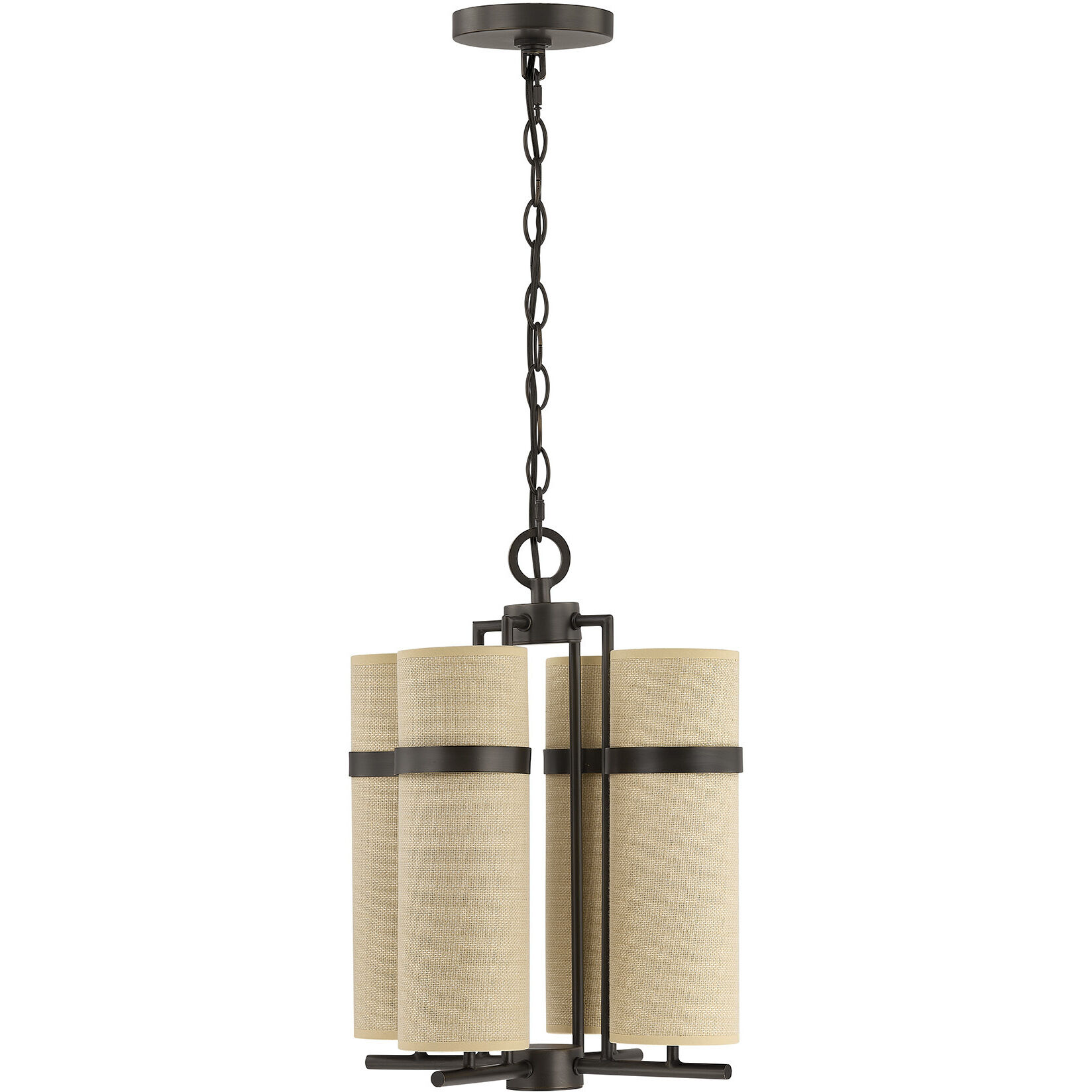 Weston 4 Light 13 inch Mediterranean Bronze Chandelier Ceiling Light