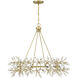 Once 8 Light 36 inch Spun Gold Chandelier Ceiling Light