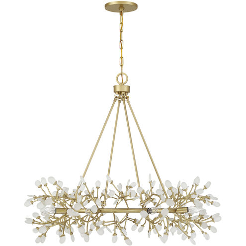 Once 8 Light 36 inch Spun Gold Chandelier Ceiling Light