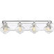 Allman 4 Light 36 inch Polished Chrome Bath Light Wall Light