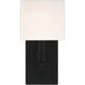 Collins 1 Light 5.5 inch Matte Black Wall Sconce Wall Light, Lighting One