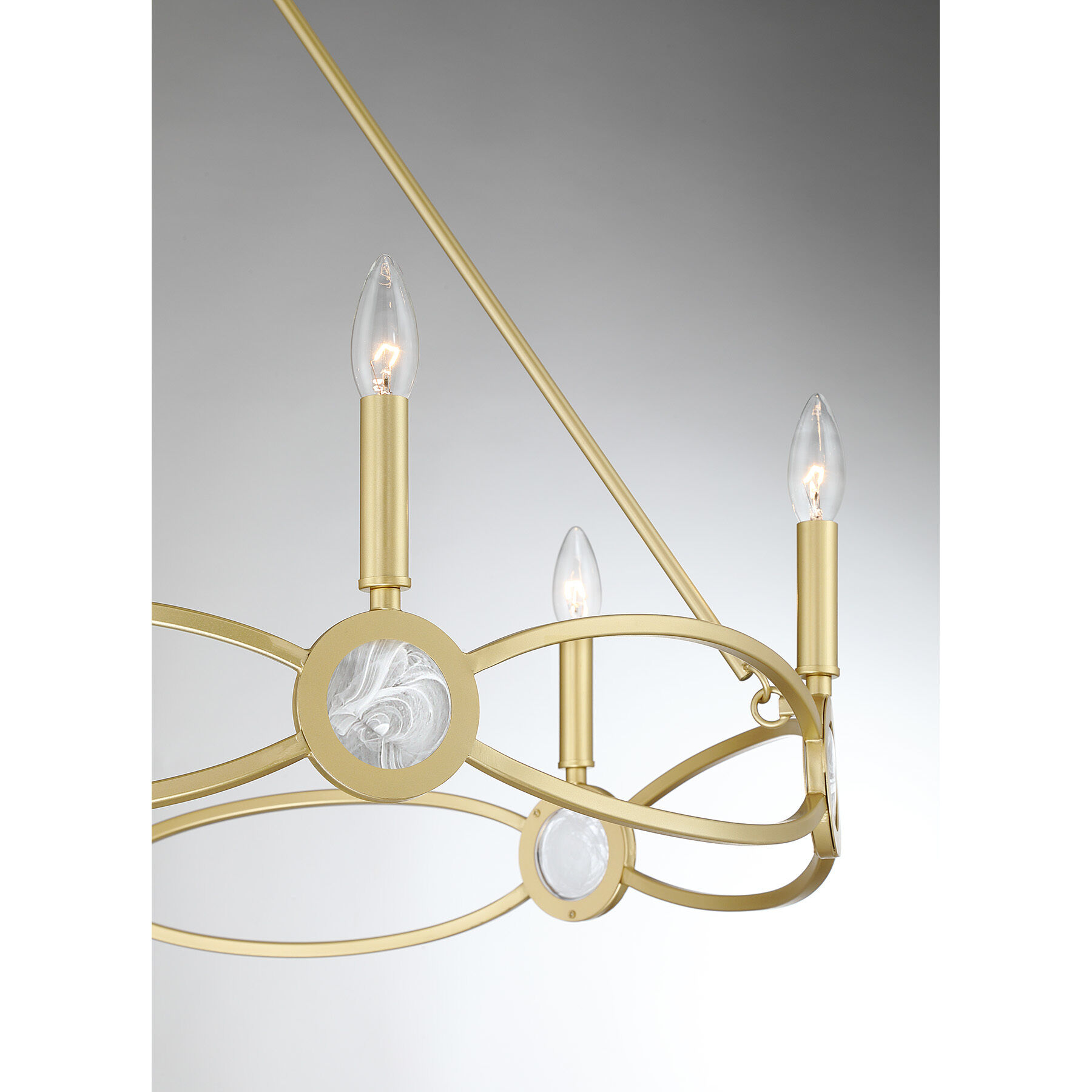 Minette 6 Light 28 inch Spun Gold Chandelier Ceiling Light