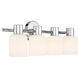 Strand 4 Light 23.25 inch Chrome Bathroom Vanity Light Wall Light, Lighting One