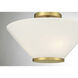 Blair 3 Light 15 inch Warm Brass Convertible Semi-Flush or Pendant Ceiling Light