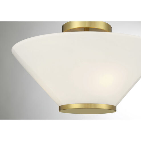 Blair 3 Light 15 inch Warm Brass Convertible Semi-Flush or Pendant Ceiling Light