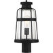 Quinton 1 Light 18.75 inch Matte Black Outdoor Post Lantern, Lighting One