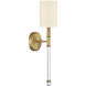 Fremont 1 Light 5 inch Warm Brass Wall Sconce Wall Light, Essentials