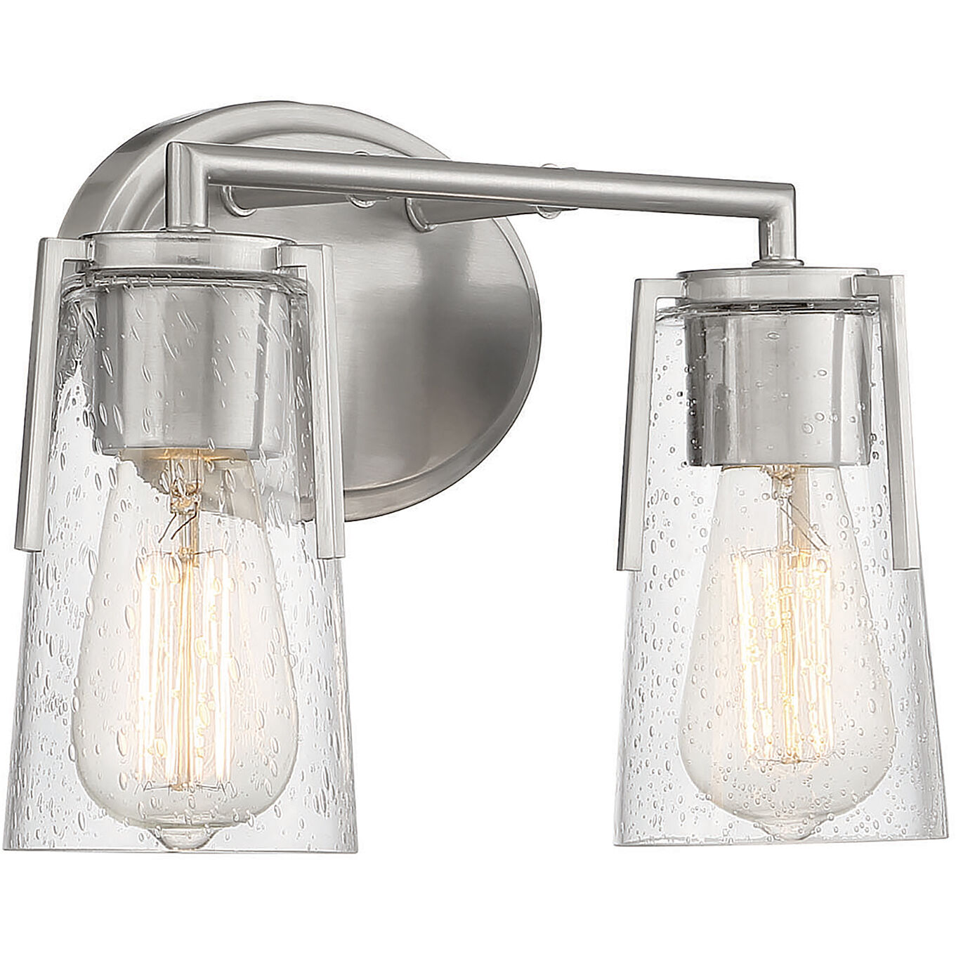 Sacremento 2 Light 14 inch Satin Nickel Bathroom Vanity Light Wall Light, Essentials