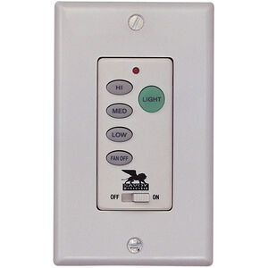 Signature White/Cream Wall Mount Control, Fan and Light