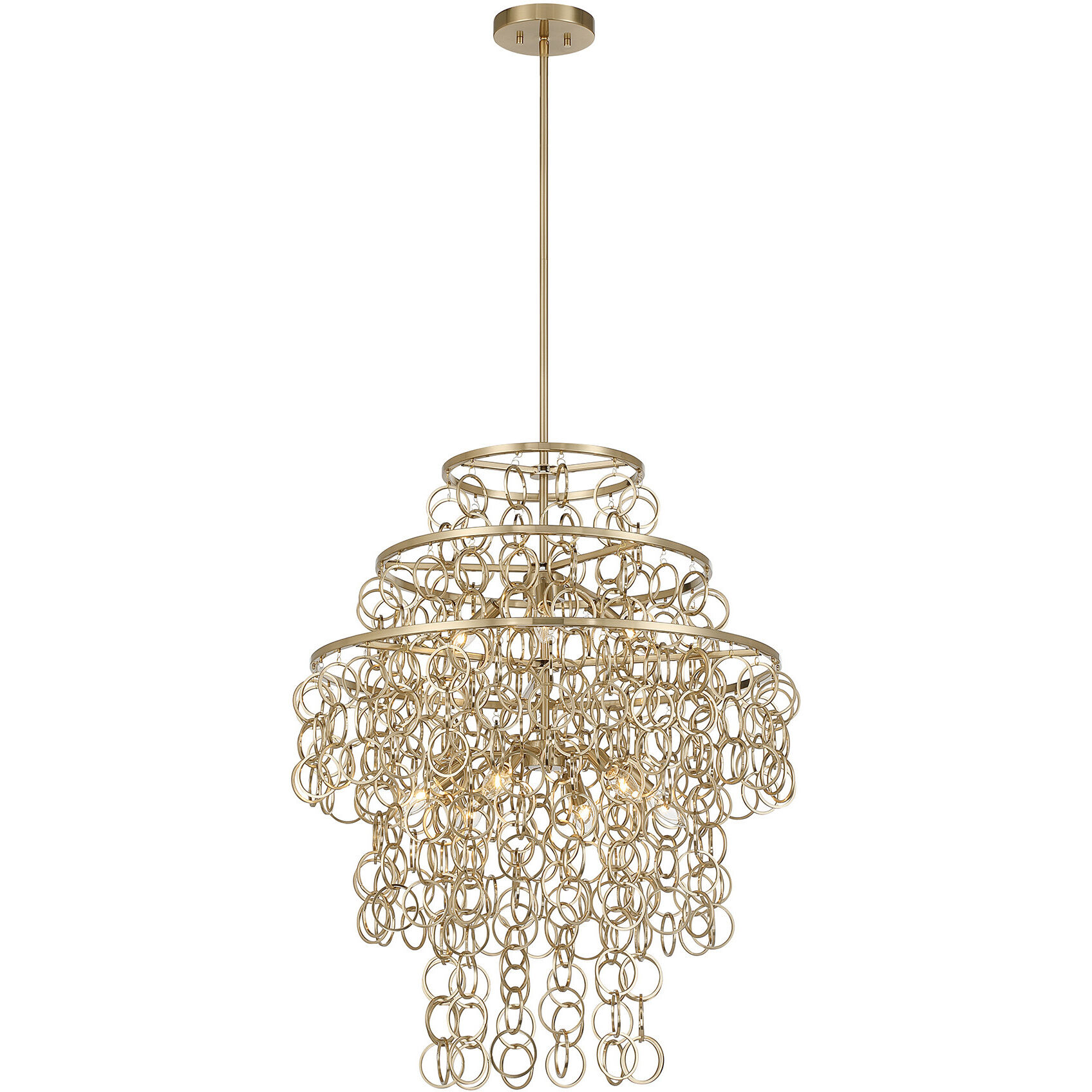 Sententas 9 Light 28 inch Noble Brass Pendant Ceiling Light