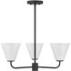 Blair 3 Light 24 inch Matte Black Chandelier Ceiling Light