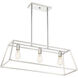 Denton 3 Light 32.75 inch Polished Nickel Linear Chandelier Ceiling Light, Essentials