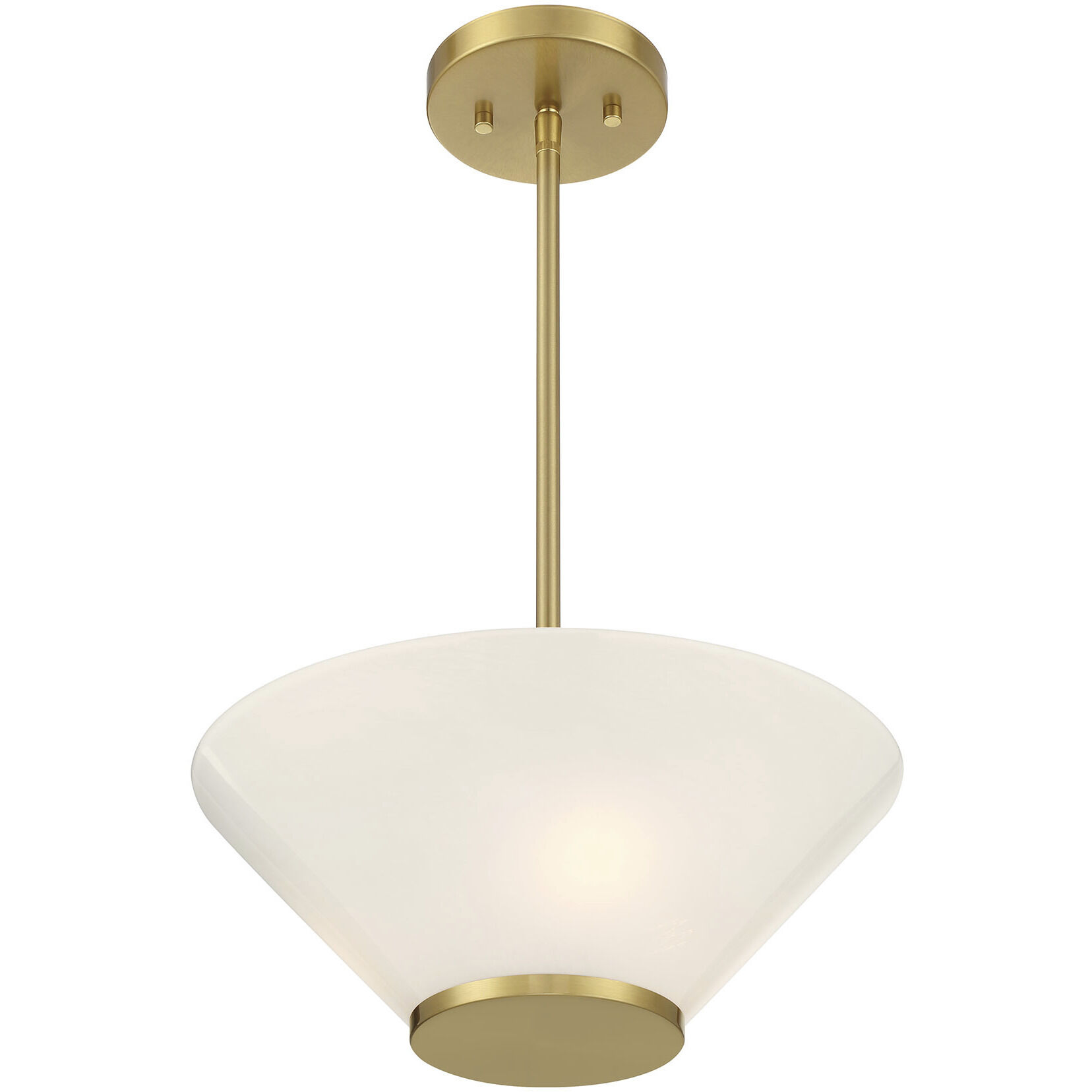 Blair 3 Light 15 inch Warm Brass Convertible Semi-Flush or Pendant Ceiling Light