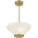 Blair 3 Light 15 inch Warm Brass Convertible Semi-Flush or Pendant Ceiling Light