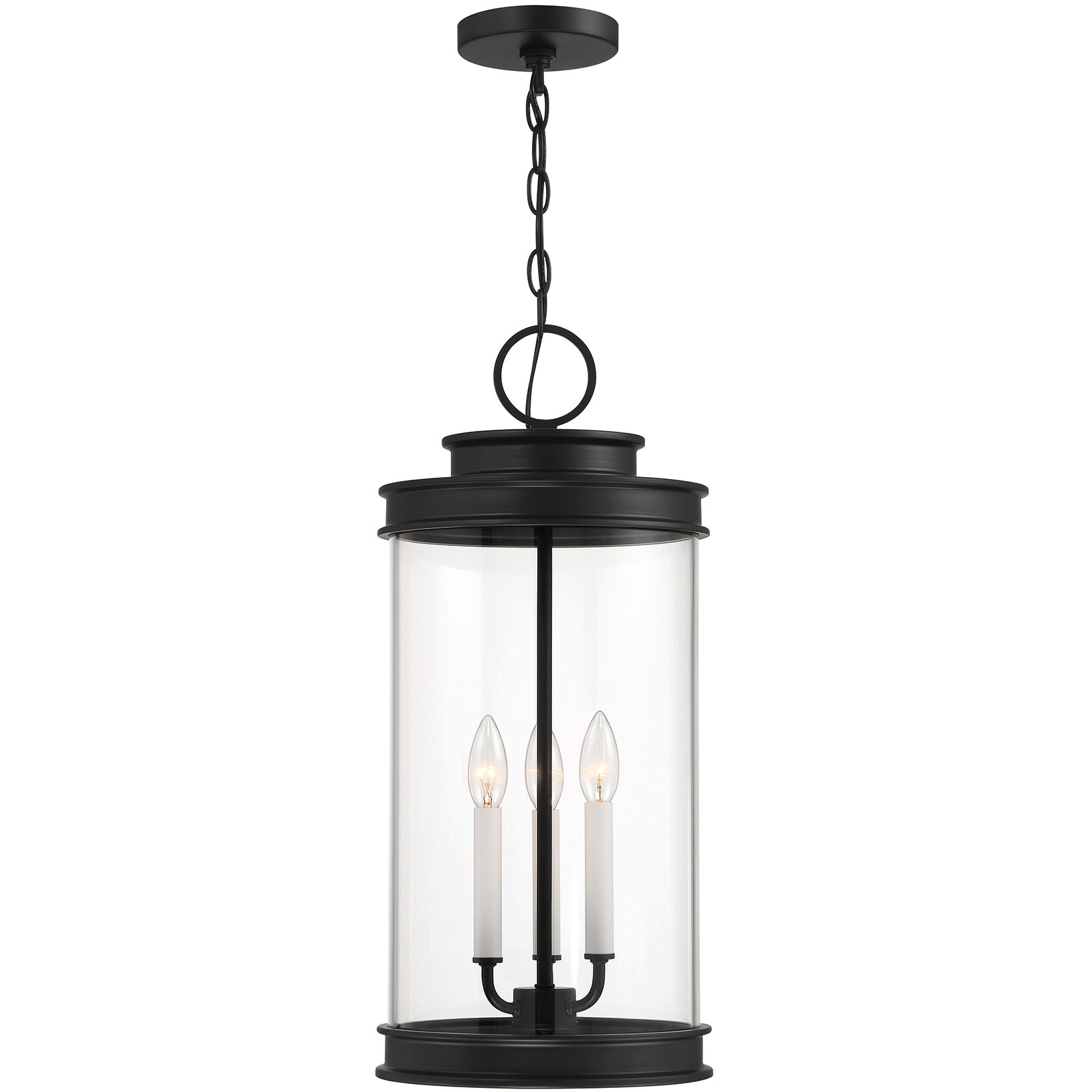 Englewood 3 Light 10.5 inch Black Outdoor Hanging Lantern