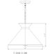 Lamar 3 Light 18 inch Black with Warm Brass Accents Pendant Ceiling Light