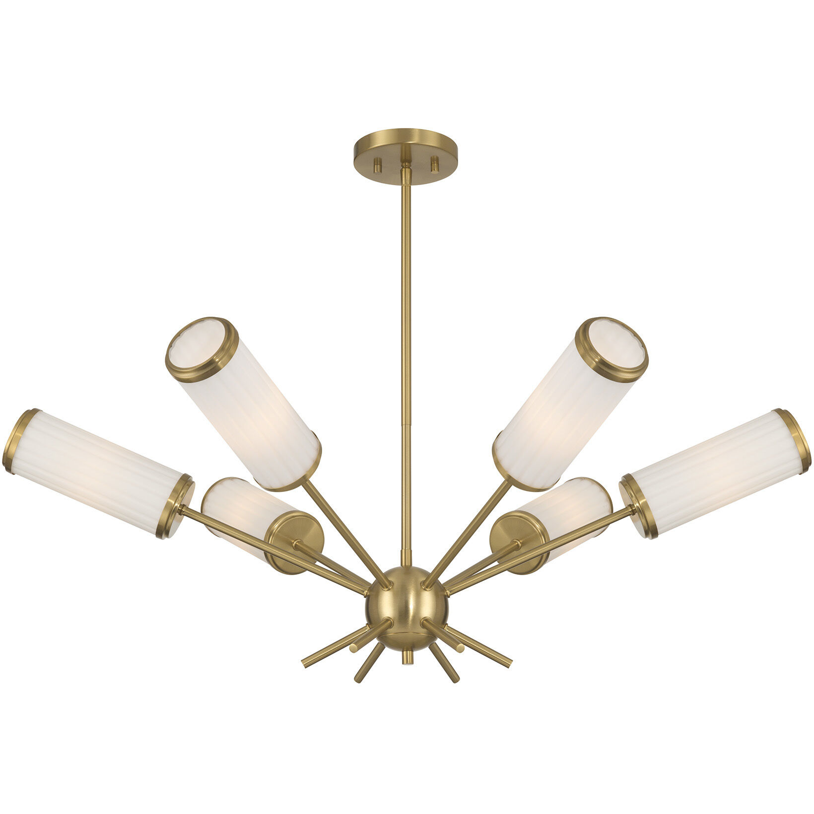 Denison 6 Light 36 inch Warm Brass Chandelier Ceiling Light