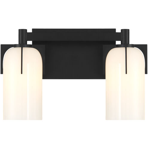 Caldwell 2 Light 14.75 inch Black Bathroom Vanity Light Wall Light