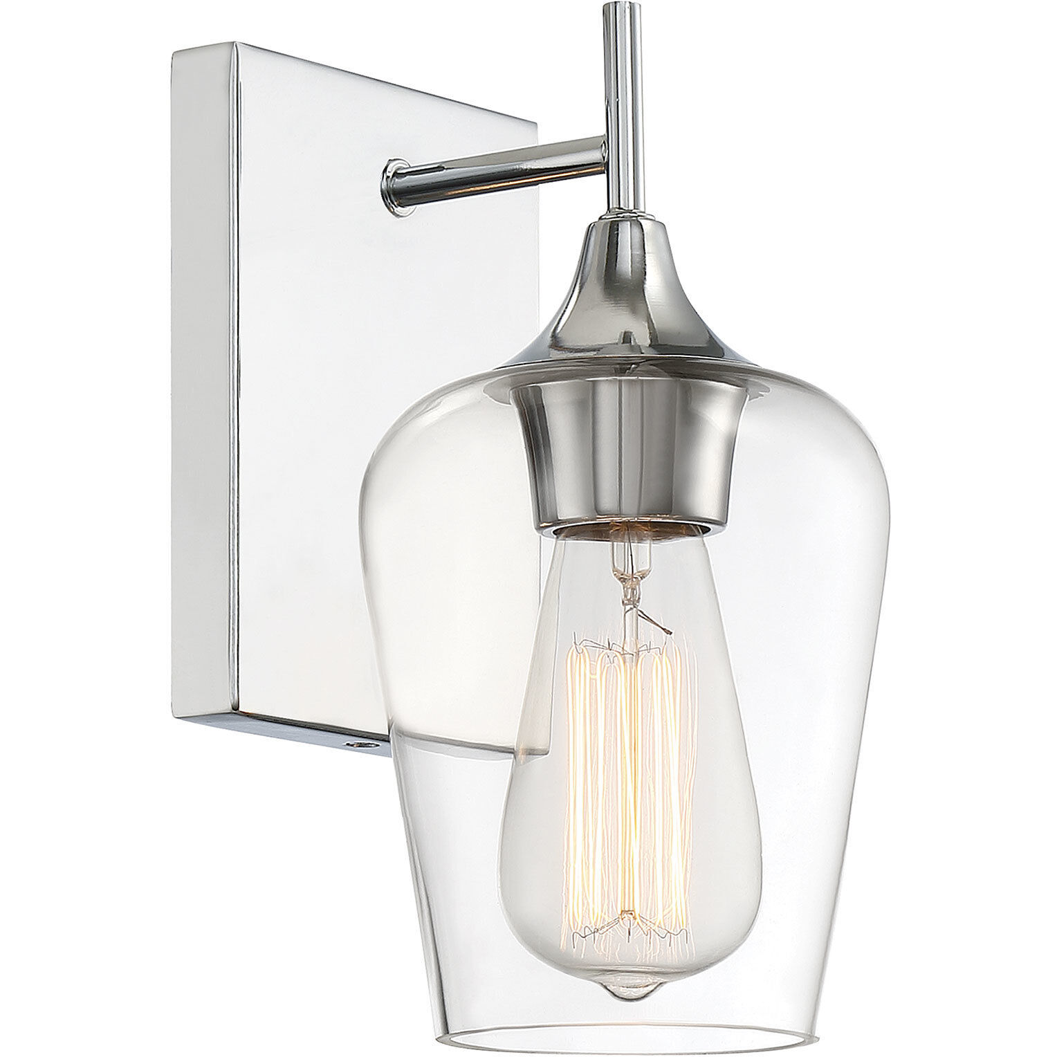 Octave 1 Light 5 inch Polished Chrome Wall Sconce Wall Light, Essentials