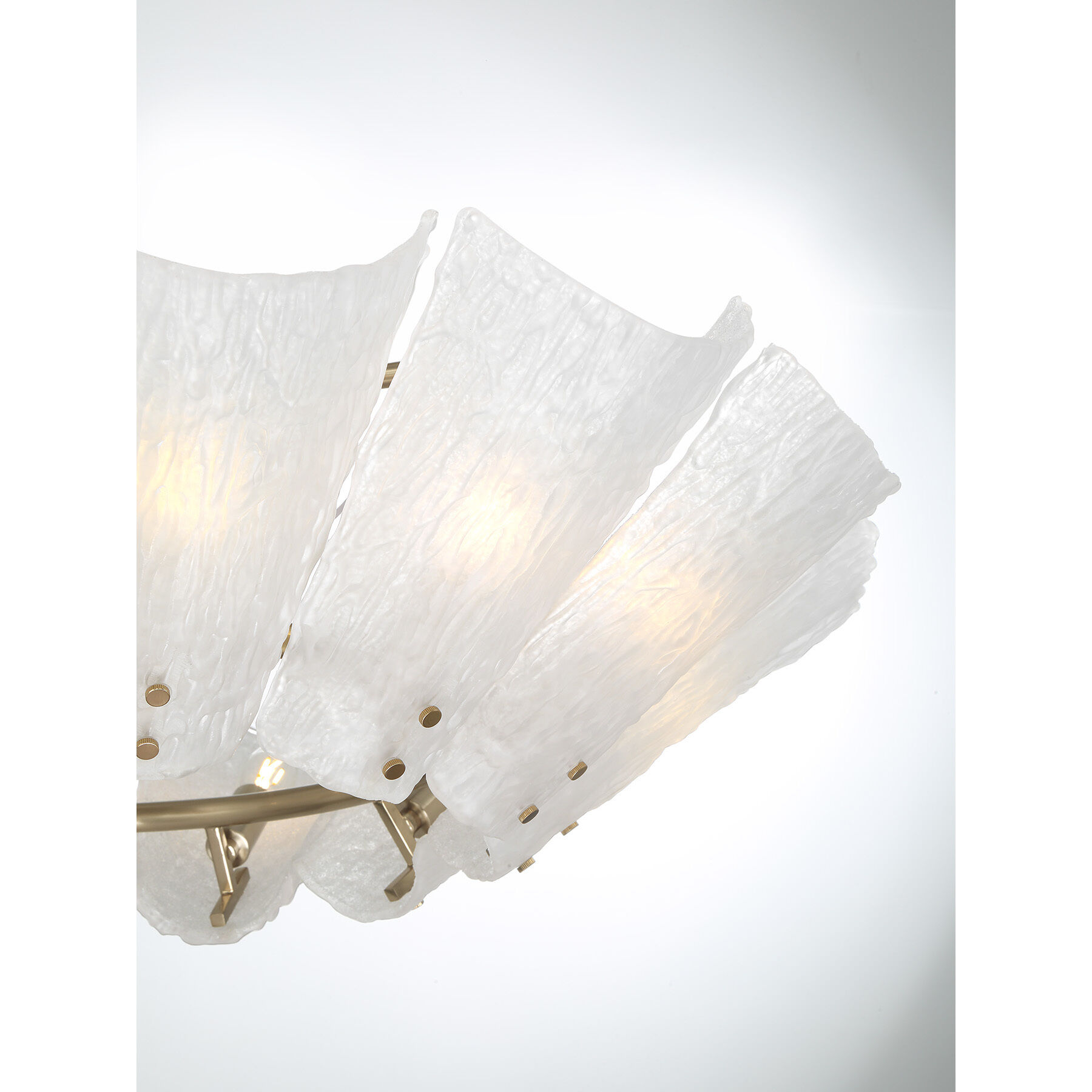 Celina 16 inch Noble Brass with Clear Blades Fan D'Lier