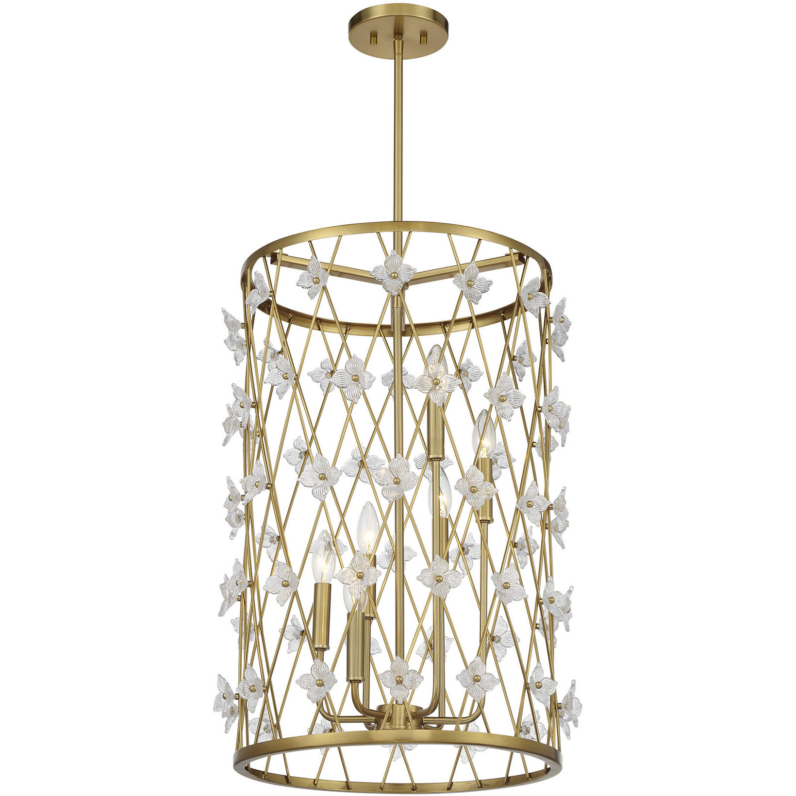 Bailey 6 Light 18 inch Warm Brass Pendant Ceiling Light