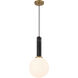 Callaway 1 Light 10 inch Black Marble with Warm Brass Pendant Ceiling Light