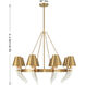 Hearne 8 Light 36 inch Warm Brass Chandelier Ceiling Light