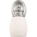 Elise 1 Light 5 inch Satin Nickel Wall Sconce Wall Light, Essentials