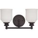 Melrose 2 Light 14.50 inch Bathroom Vanity Light