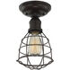Scout 1 Light 5.75 inch English Bronze Semi-Flush Ceiling Light