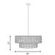 Silencio 7 Light 30 inch Riviera Brass Pendant Ceiling Light