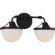 Meredith 2 Light 16.5 inch Matte Black Bathroom Vanity Light Wall Light