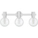 Wright 3 Light 25 inch Chrome Vanity Light Wall Light in Polished Chrome