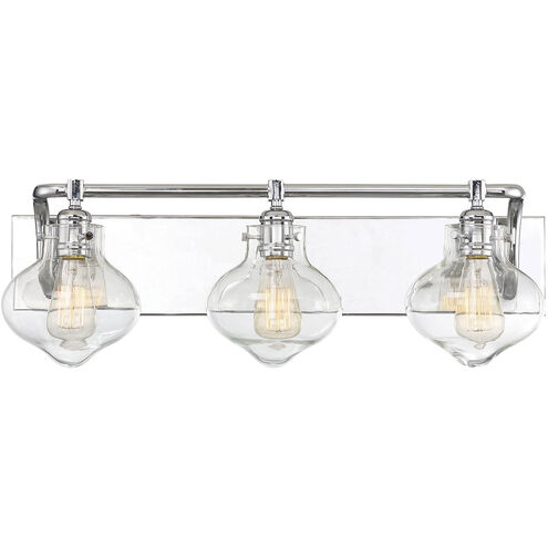 Allman 3 Light 26 inch Polished Chrome Bath Light Wall Light