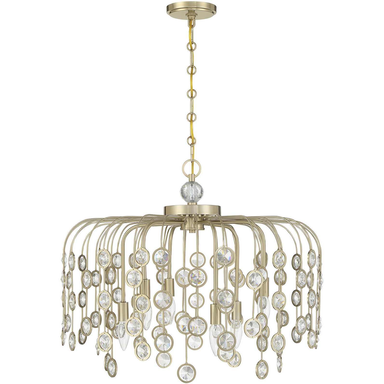 Irina 6 Light 26 inch Noble Brass Chandelier Ceiling Light
