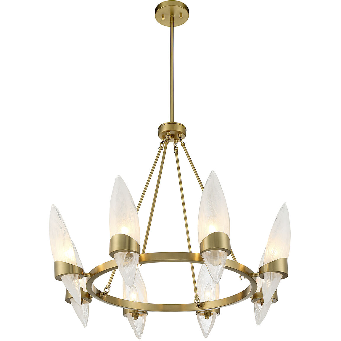 Nouvel 8 Light 31 inch Warm Brass Chandelier Ceiling Light