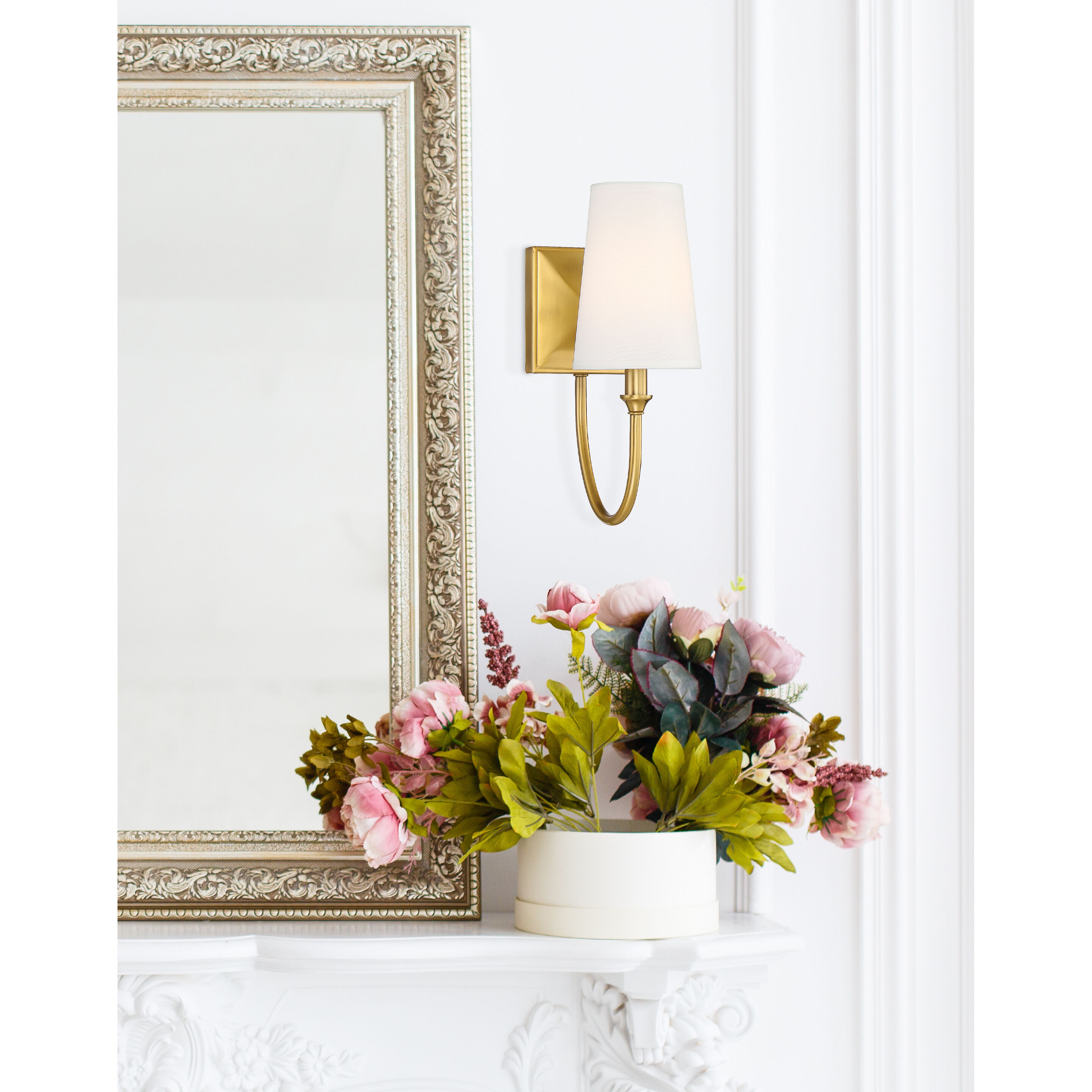 Cameron 1 Light 5 inch Warm Brass Wall Sconce Wall Light, Essentials